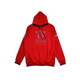 Order red long-sleeved hooded sweater Custom double-layer cap with contrasting colors Invitational event Sweater store Z577 Order red long-sleeved hooded sweater Custom double-layer cap with contrasting colors Invitational event Sweater store Z577